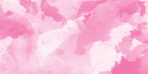 abstract light pink background with watercolor splashes and stains, pastel hand painted watercolor of pink texture, Abstract grainy fantasy smooth light pink watercolor paper texture with clouds.