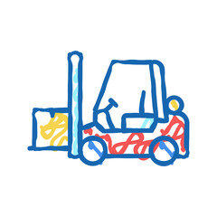loader cart color icon vector flat illustration