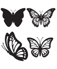Butterfly Silhouette vector and image