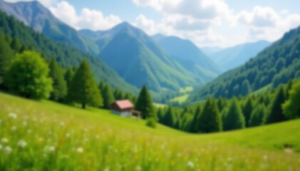 Obraz premium Blurred natural landscape, soft focus for design, background, leaf, texture