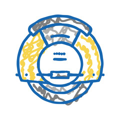 electrical monowheel icon doodle illustration © vectorwin