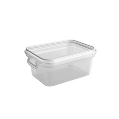 Clear Plastic Food Storage Container with Lid and Handles