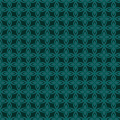 Print Blue green cream color Abstract Seamless repeating pattern textured geometric floral background vector Arabic modern simple wallpaper, tile , graphic element for wallpaper, fabric, textile cards
