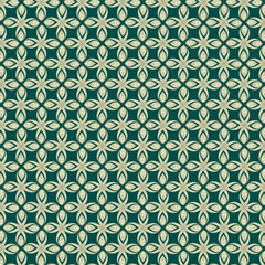 Print Blue green cream color Abstract Seamless repeating pattern textured geometric floral background vector Arabic modern simple wallpaper, tile , graphic element for wallpaper, fabric, textile cards