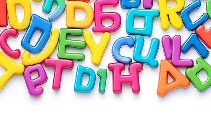 Colorful plastic letters background