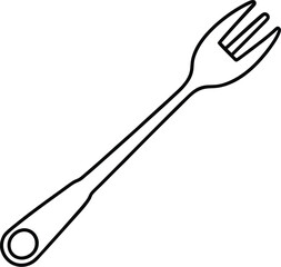 line art spoon icon