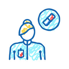 pharmacology medical specialist icon doodle illustration