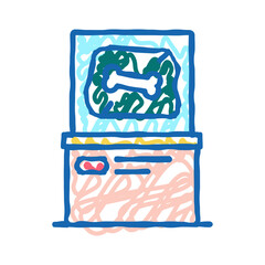 prehistoric bone color icon vector color illustration