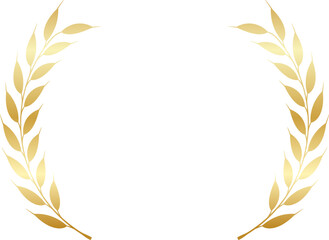 Golden laurel wreath for award design