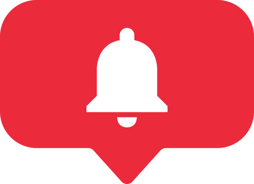 Bell alert icon in red bubble