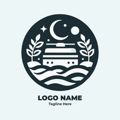 Clean Detergent Logo with Soap Bubbles and Washing Clothing Icons in Minimal Modern Style for Laundry Branding and Vector Illustration in Microstock Graphics