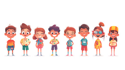 Fototapeta premium Children enjoying a sunny day together.