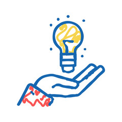 idea work color icon vector color illustration