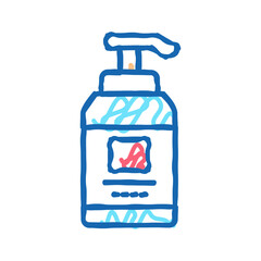 liquid cream for face icon doodle illustration