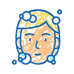 washing face color icon vector color illustration