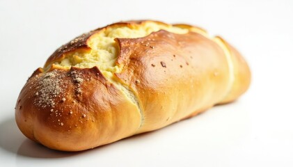 Artisanal Italian bread loaf on white backdrop, italian, delicious