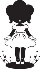 Set of silhouette dolls vector illustration