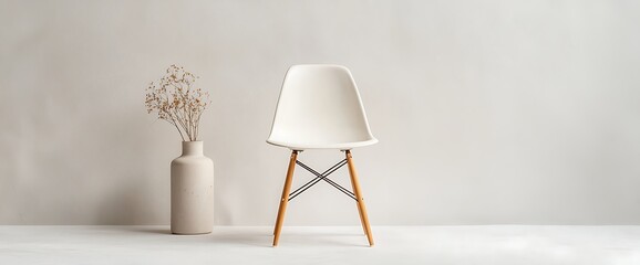 Minimalist Decor with Chair and Vase