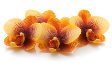 Obraz premium Vibrant Arrangement of Delicate Yellow and Orange Orchids with Intricate Petal Details