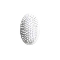 Fototapeta premium Oval White Pocket Comb, Hairbrush for Travel and Everyday Use