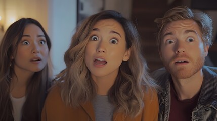 Obraz premium Friends reacting to viral item trends