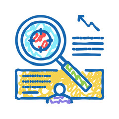 target market research icon doodle illustration