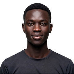 Obraz premium Portrait of a Young Nigerian Man isolated on a transparent background 