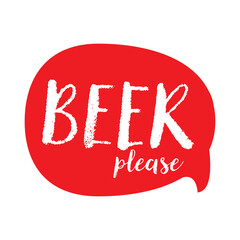 Beer Please sign red speech bubble