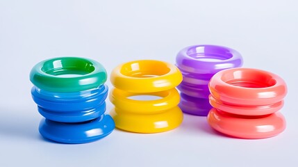 Colorful stacked rings