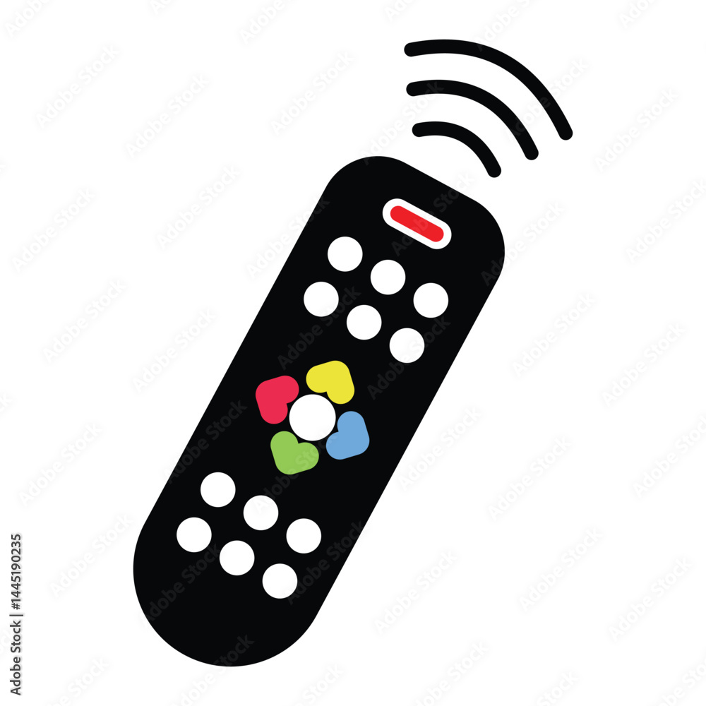 Poster remote icon. simple art for remote control silhouette vector symbol icon website graphic design. sty