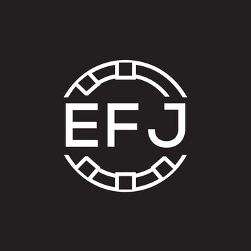 WebEFJ letter logo. EFJ blue image on white background. EFJ Monogram logo design for entrepreneur and business. EFJ best icon.

