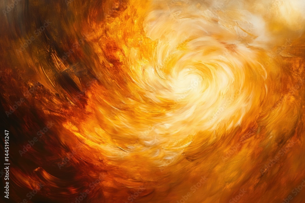 Aufkleber abstract swirling vortex of warm, fiery oranges and yellows, creating a dynamic and energetic visual