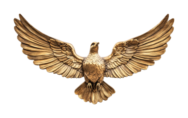 Sign of the Dove for Christian Symbolism - Isolated on White Background