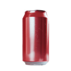 Red  Can mockup Isolated on Transparent Background