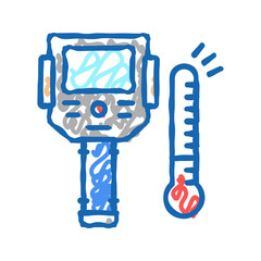thermal imager icon doodle illustration
