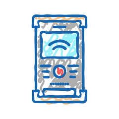 field controller icon doodle illustration