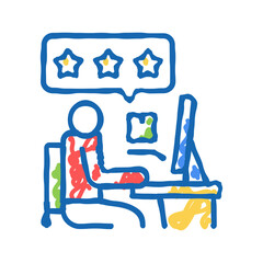 client review icon doodle illustration