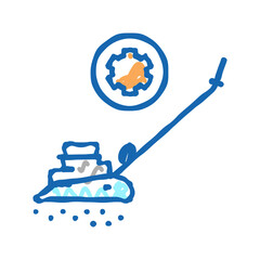 cleaning equipment icon doodle illustration