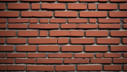 Obraz premium Detailed shot of a weathered red brick wall, showing the texture and pattern, suitable for backgrounds.