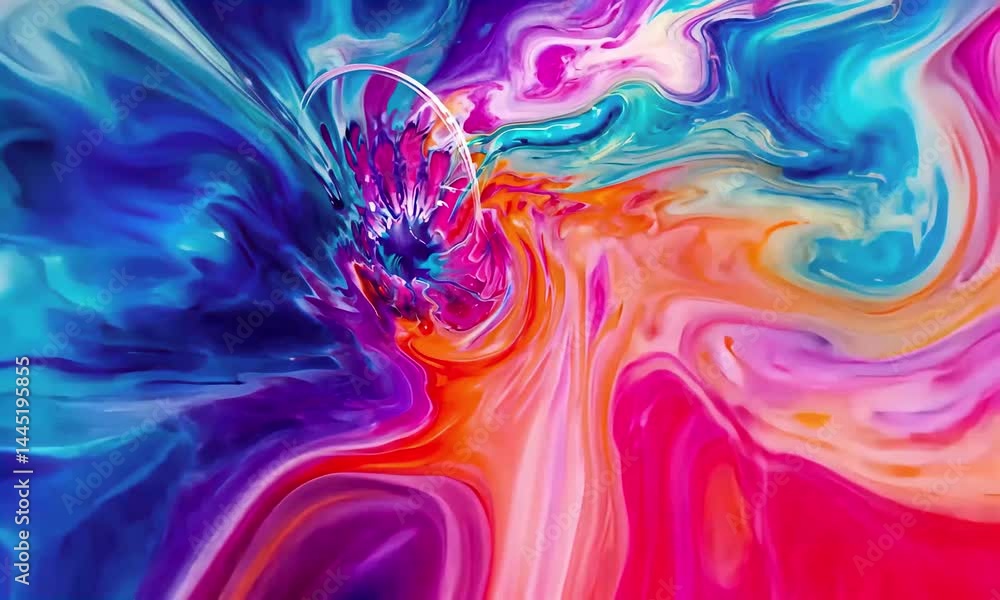 Poster a mesmerizing abstract artwork displays fluid brush strokes and vivid colors swirling together, crea