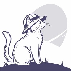 vector illustration of a cat
