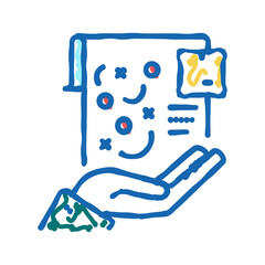 planning and strategy of supply icon doodle illustration