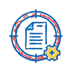 target system file icon doodle illustration