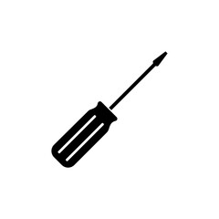 Screwdriver icon isolated on white background.