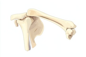 Fototapeta premium Detailed Anatomical Illustration of Human Shoulder Bone Structure