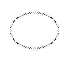 Oval border basic shapes monogram frame