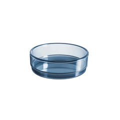 Clear Glass Petri Dish with Blue Liquid - Laboratory Equipment