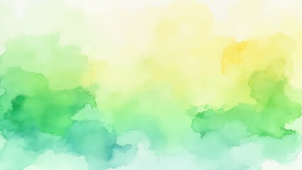 Minimalistic modern watercolor yellow-green background. Watercolor fill on white background.