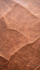 Obraz premium Close-up of textured, light brown leather with a subtly patterned surface and visible grain
