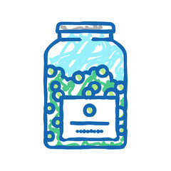 bottle peas icon doodle illustration